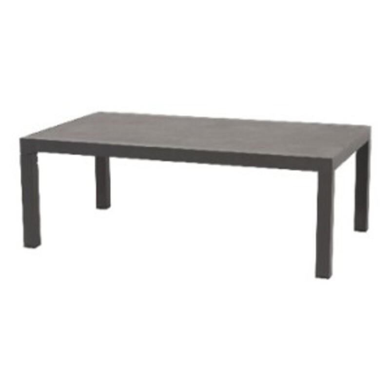 GARTENTISCH Down - Grau - 120/70/43 cm - Grau, Metall (120/70/43cm) - Lesli Living