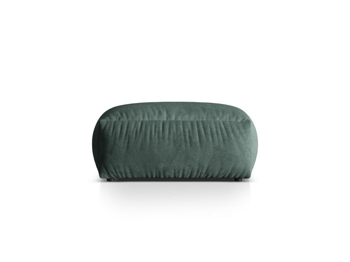 POUF Martina aus Samt petrol - Salbeigrün, Textil (106/44/106cm) - Micadoni