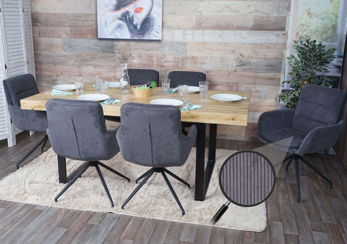 ESSZIMMERSTUHL Grau - Grau, Textil (60/89/54cm) - MCW