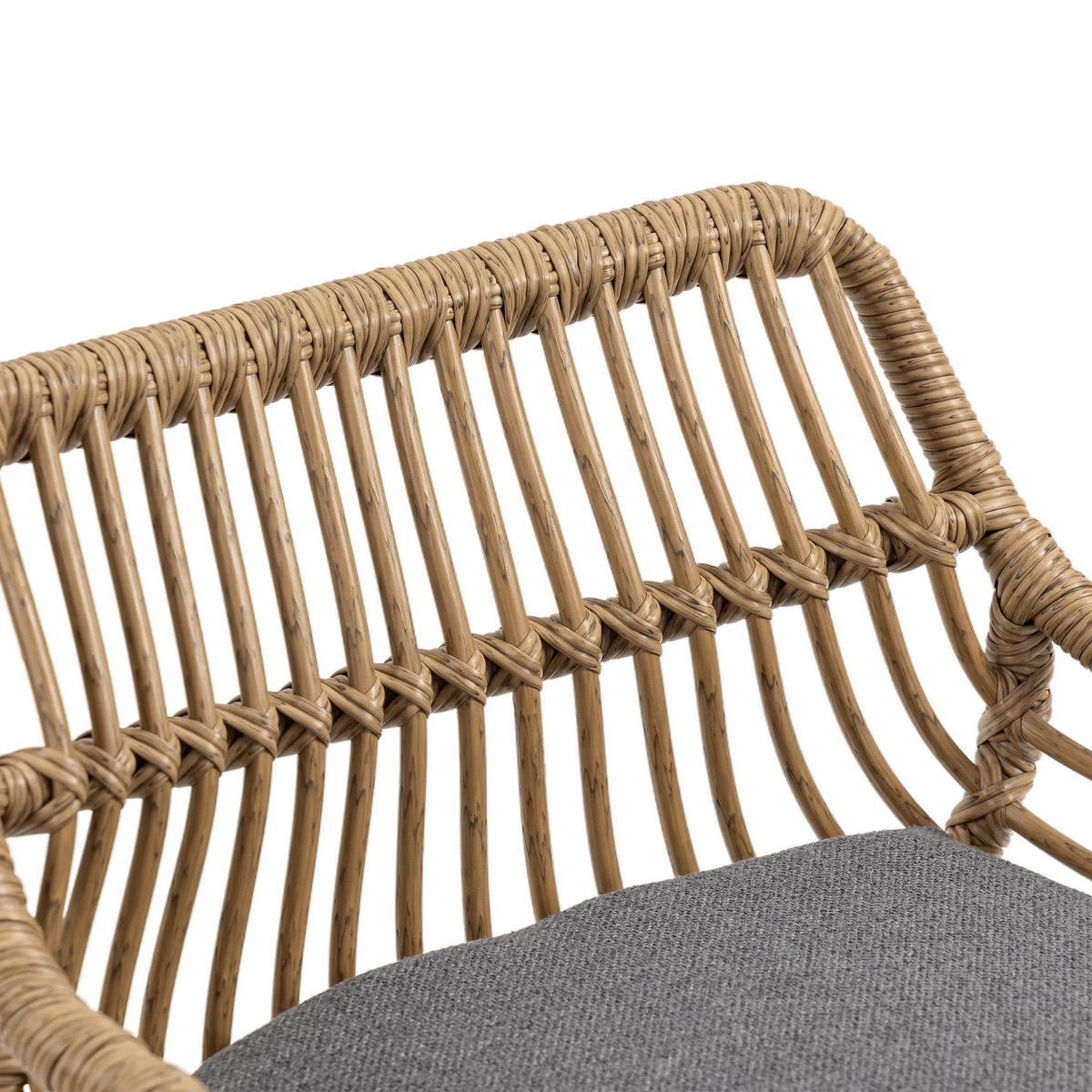 BARHOCKER,DREHSTUHL,RATTAN 360° drehbar, 2er-Set,Grau - Grau, Metall (38/109/39cm) - LVHOM