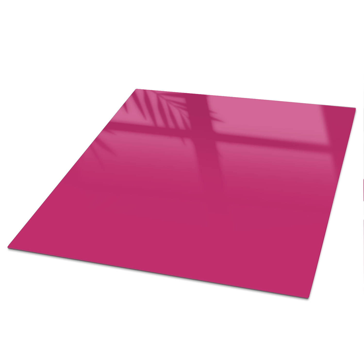 TISCHPLATTE 50x50 cm – Intensives Rosa - Braun, Glas (50/50/0.4cm) - Wallfluent