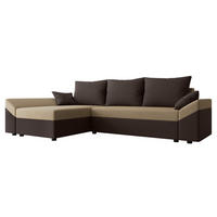 ECKSOFA Dante L - Beige/Schwarz, Holz/Kunststoff (240/140cm) - MIRJAN24