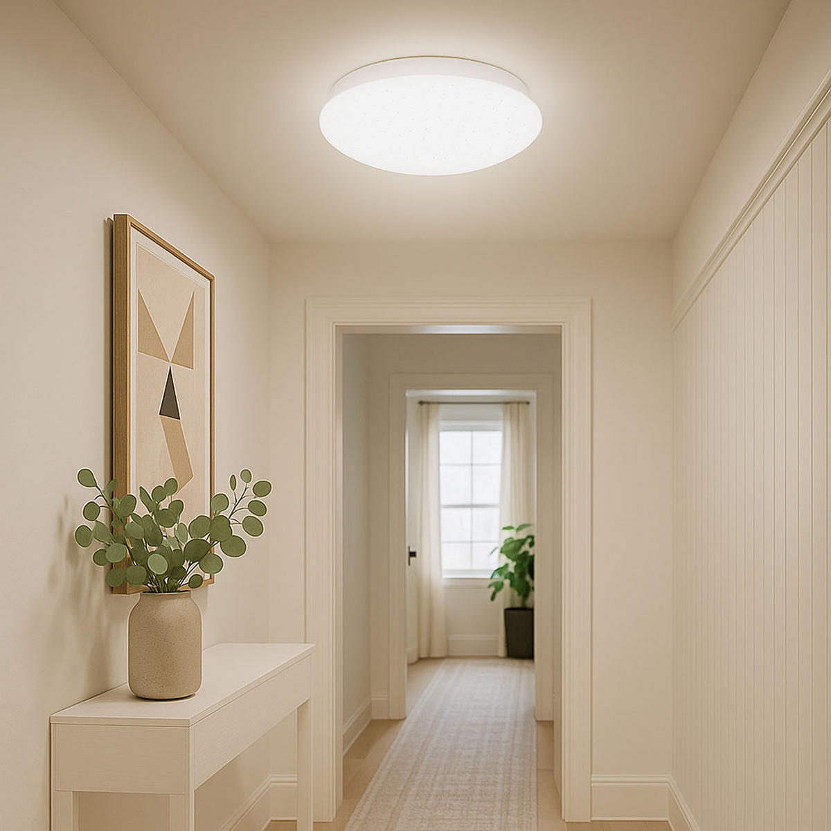 LED DECKENLEUCHTE Weiß Sterneneffekt - Weiß, Metall (21.5/7.8/7.8cm)