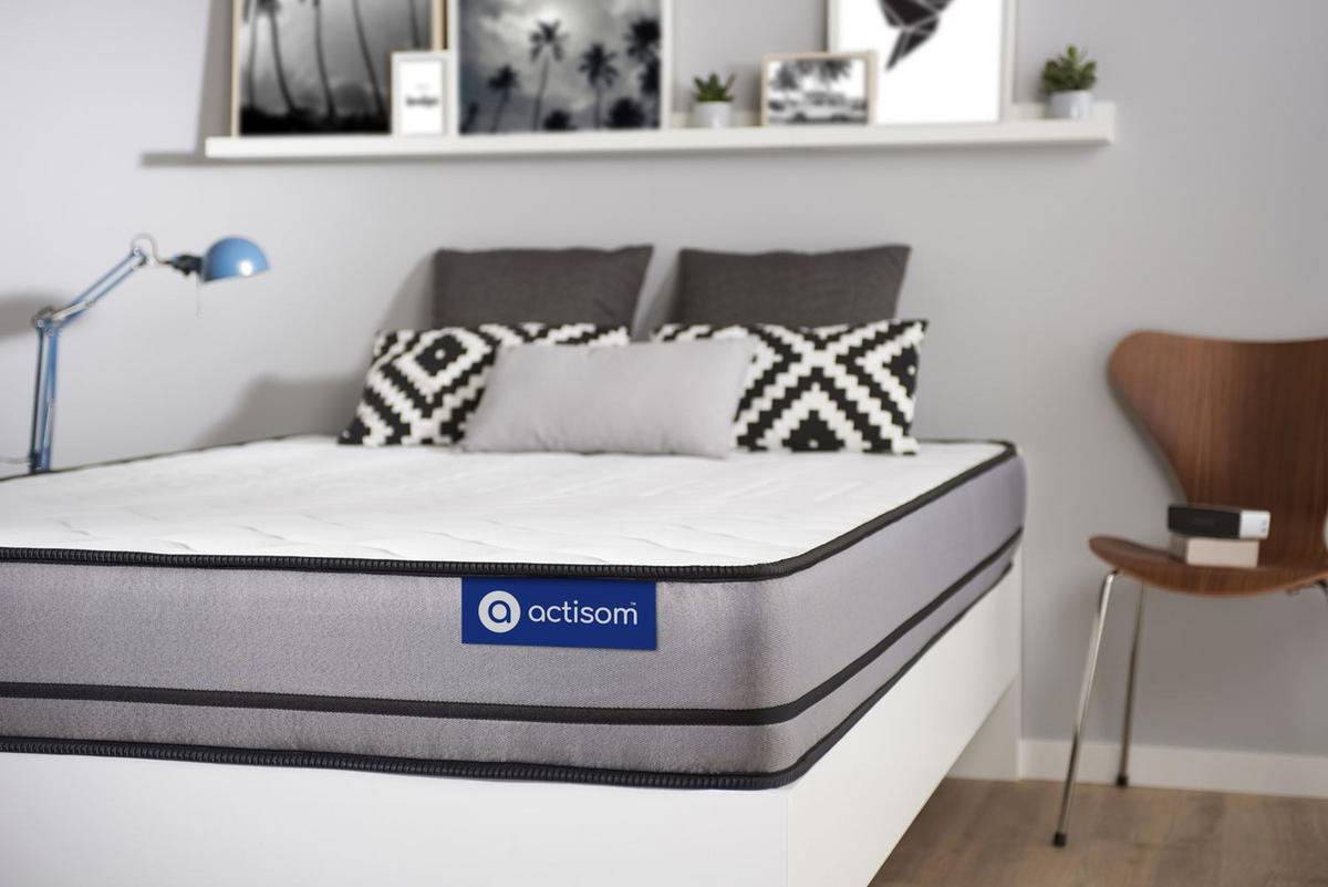 MATRATZE Actimemo night Memory-Schaum 90 x 220 cm h4 - Weiß, Textil (90/220cm) - ACTISOM