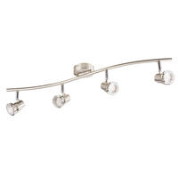 LED DECKENLEUCHTE Chrom Silber - Silberfarben, Glas (70/8.5/15cm) - Globo Lighting