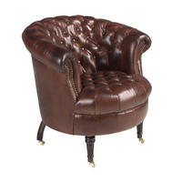 CHESTERFIELD-SESSEL Chester-Sessel aus cognacbraunem Leder 87/83/79 cm - Cognac/Walnussfarben, Leder/Holz (87/79/83cm) - ANGEL CERDA