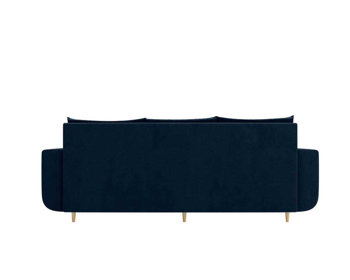SOFA DELFIN mit Schlaffunktion ITAKA 11 Sofa mit Stauraum - Dunkelblau, Textil (90/88/240cm) - Bedante