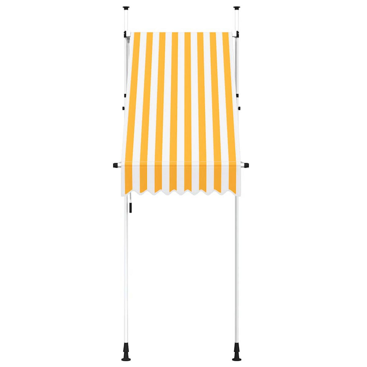 MARKISE Einziehbar Handbetrieben 100 cm Orange/Weiß Gestreift - Orange, Textil (100/1/1cm) - furnicato