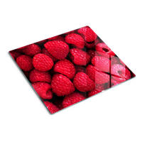 GLASPLATTE 60x52 cm Himbeeren - Rot, Glas (60/0.4/52cm) - TULUP