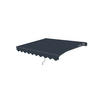EINTEILIGE MARKISE Vecchio Grau 2,5 m x 2 m - Premium-Leinwand 320g/m² - Grau, Metall (250/270/200cm) - Cazeboo