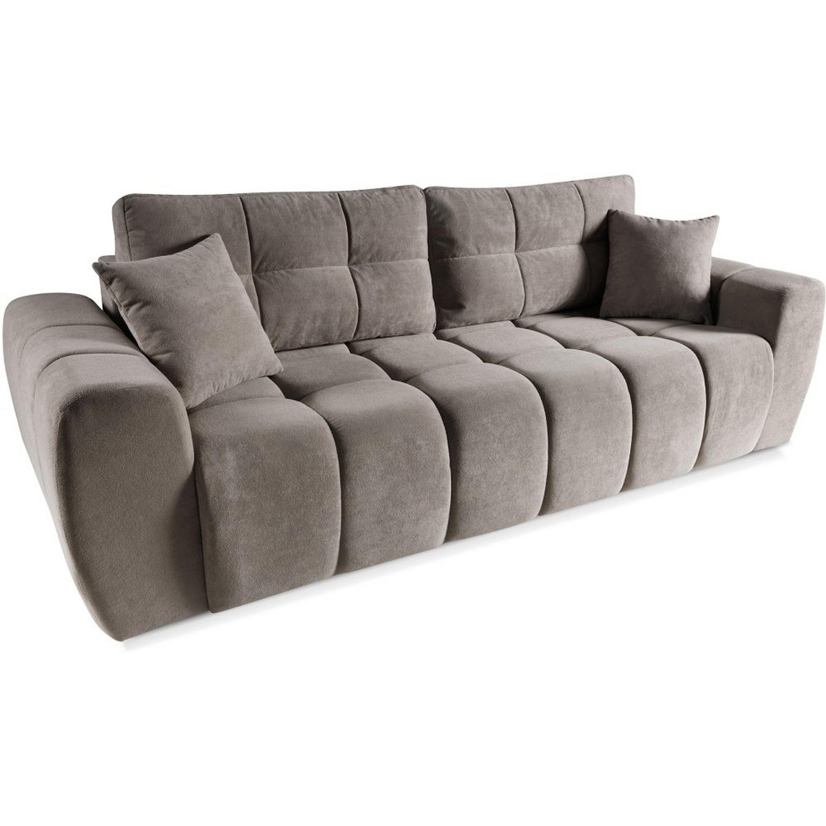 SCHLAFSOFA 3-Sitzer Favi mit Schlaffunktion, Braun - Braun, Textil (263/93/105cm) - Beautysofa
