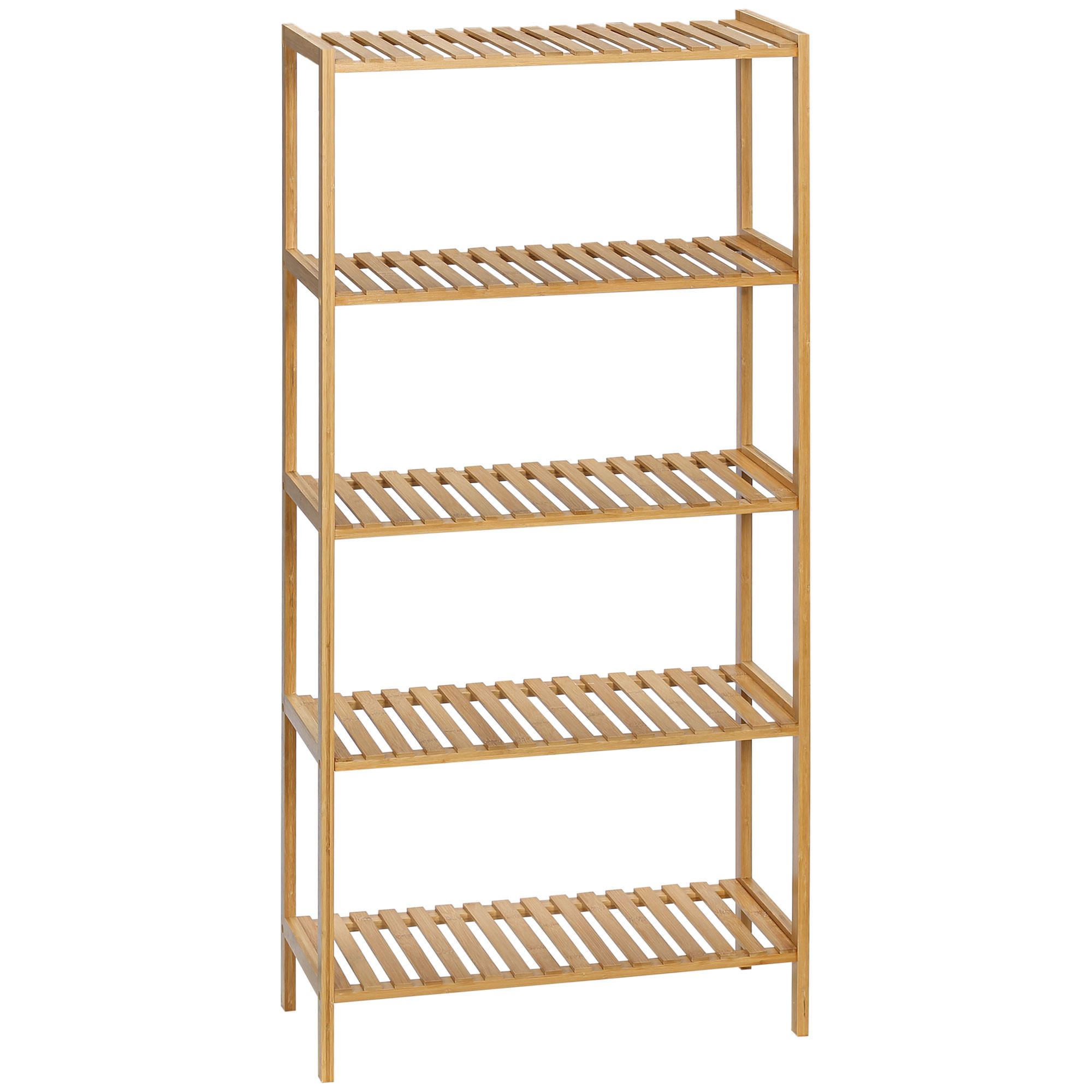 BADREGAL DE-15517 60/26/130 cm, 5-stufig Naturholz - Naturfarben, Naturmaterialien (26/130/60cm) - ComfortXL