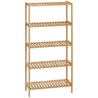 BADREGAL DE-15517 60/26/130 cm, 5-stufig Naturholz - Naturfarben, Naturmaterialien (26/130/60cm) - ComfortXL