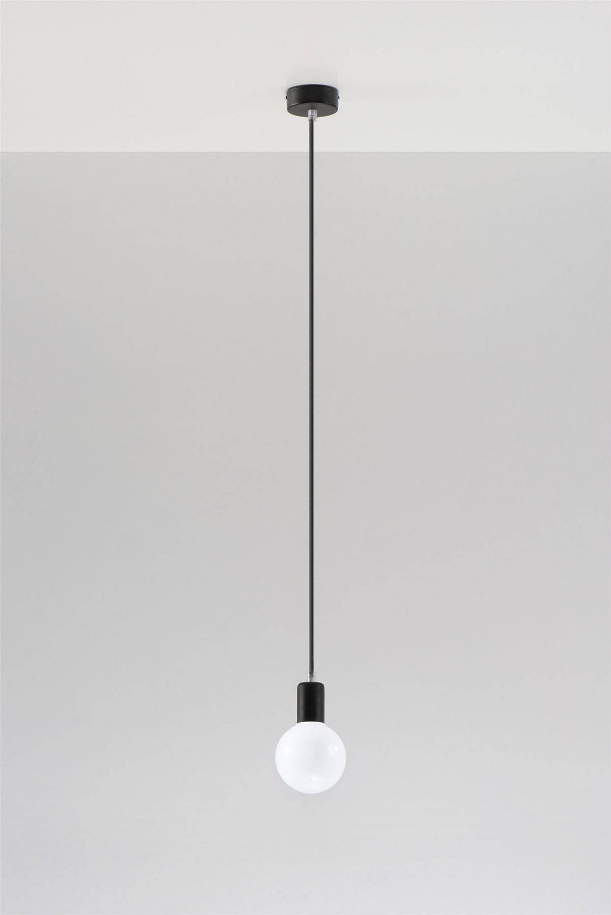 HÄNGELEUCHTE Stahl Schwarz Glas - Schwarz, Glas (8/8/100cm) - Sollux Lighting