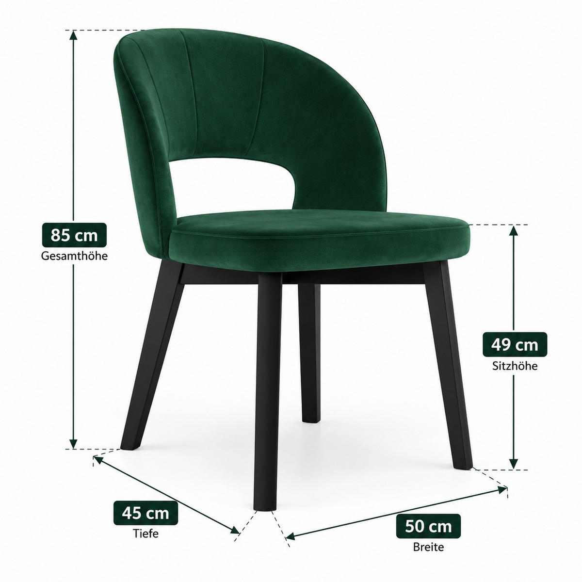 STUHL Monica 85 × 50 × 45 cm, dunkelbeige, braun - Ecru/Beige, Metall (50/85/45cm) - Margaret Hadas24