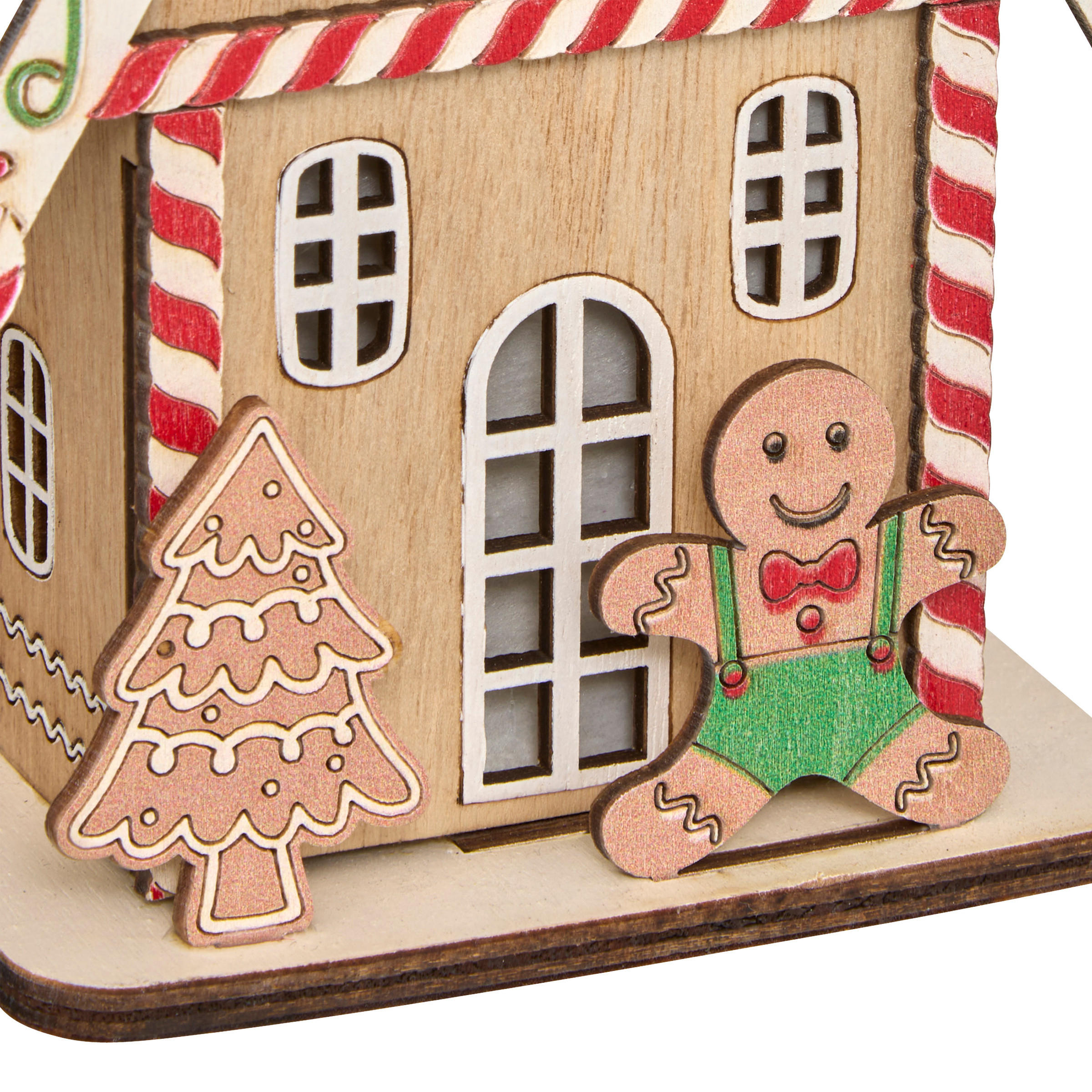 LED-LATERNE Lebkuchenhaus 15 cm - Multicolor, Holzwerkstoff (5.5/15/11cm) - Fééric Lights and Christmas