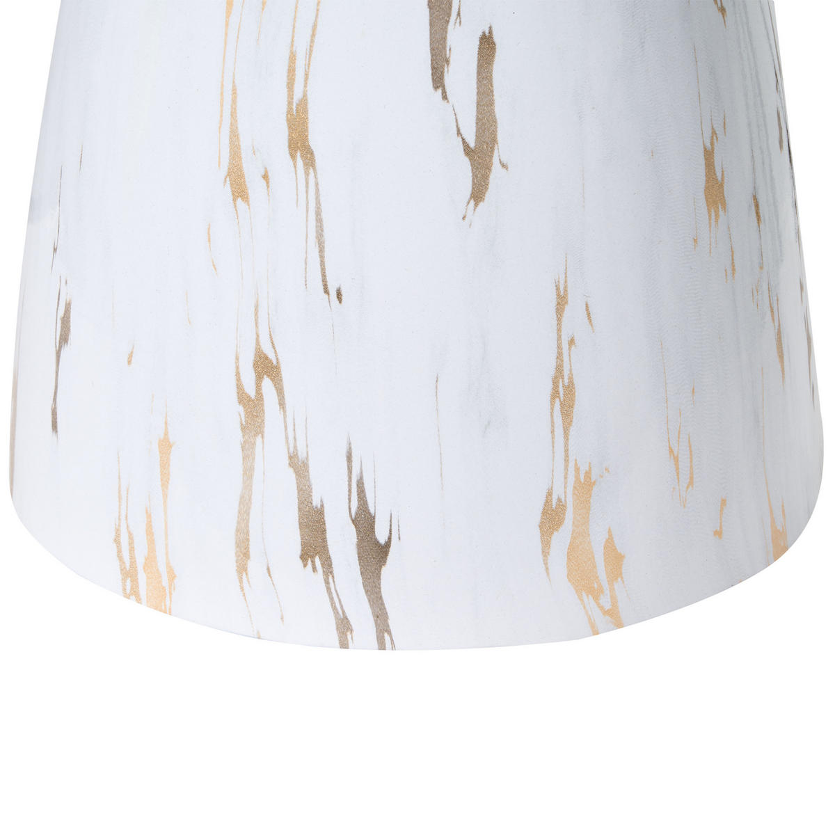 BEISTELLTISCH Sicherheitsglas Weißer Marmor Wabby - Weiß, Metall (40/40/56cm) - Beliani