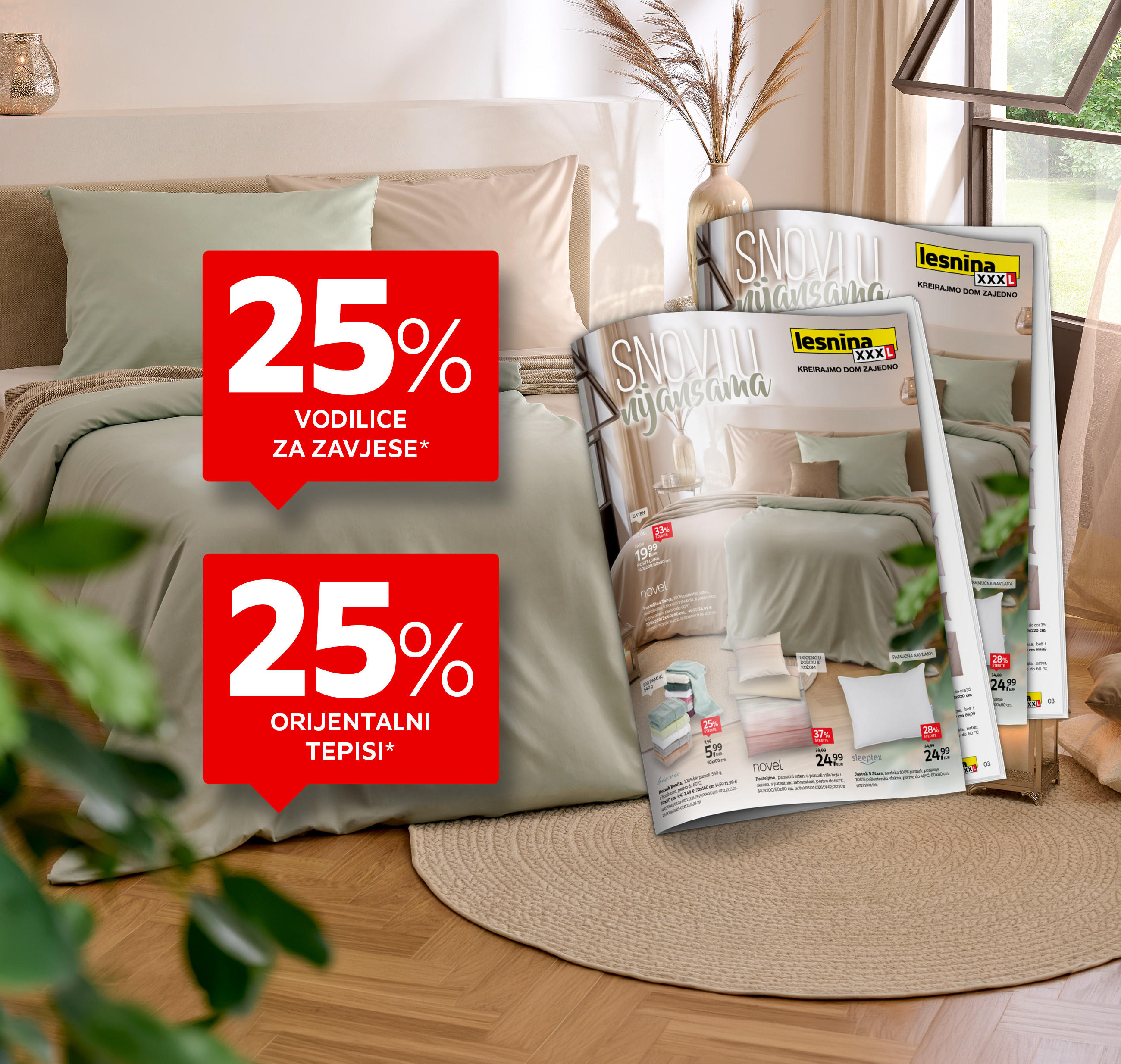 25% vodilice za zavjese i orijentalni tepisi*