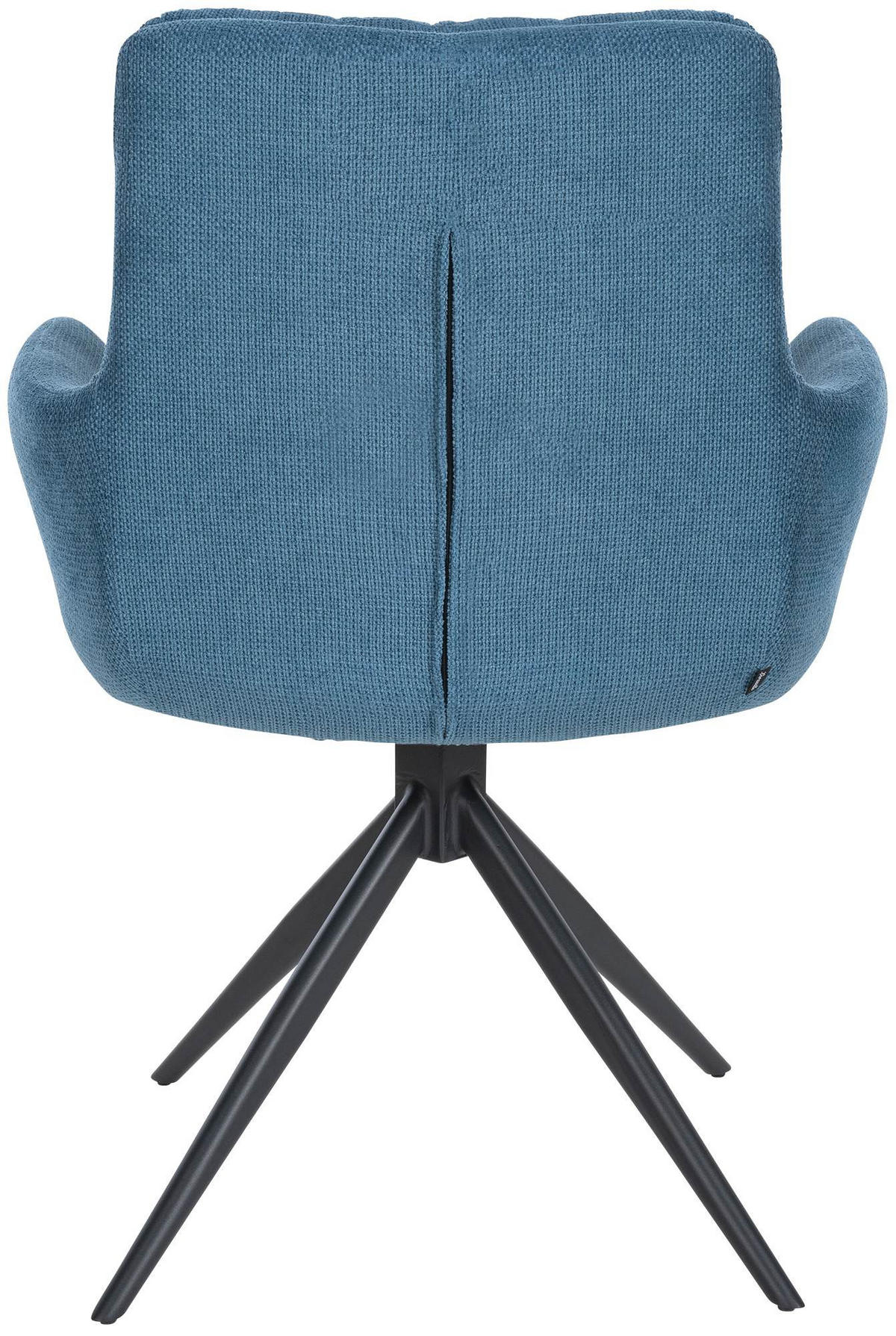 ARMLEHNENSTUHL Stoff Blau - Blau/Schwarz, Textil/Metall (60/88/65cm) - CLP