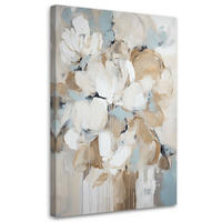 WANDBILD beige gemalte blumen - Beige, Textil (40/60cm) - Feeby