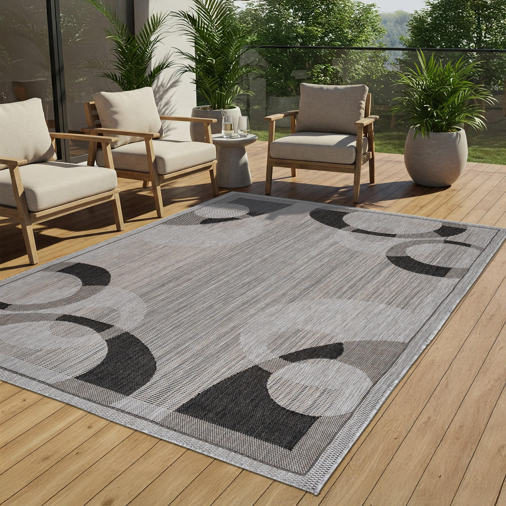 Thumbnail - Tapiso Teppich, Grau, Kunststoff, 80x200 cm, Teppiche & Böden, Teppiche