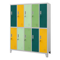 SCHLIESSFACHSCHRANK Bartek - Gelb/Grün, Metall (136/172/45cm) - Jan Nowak