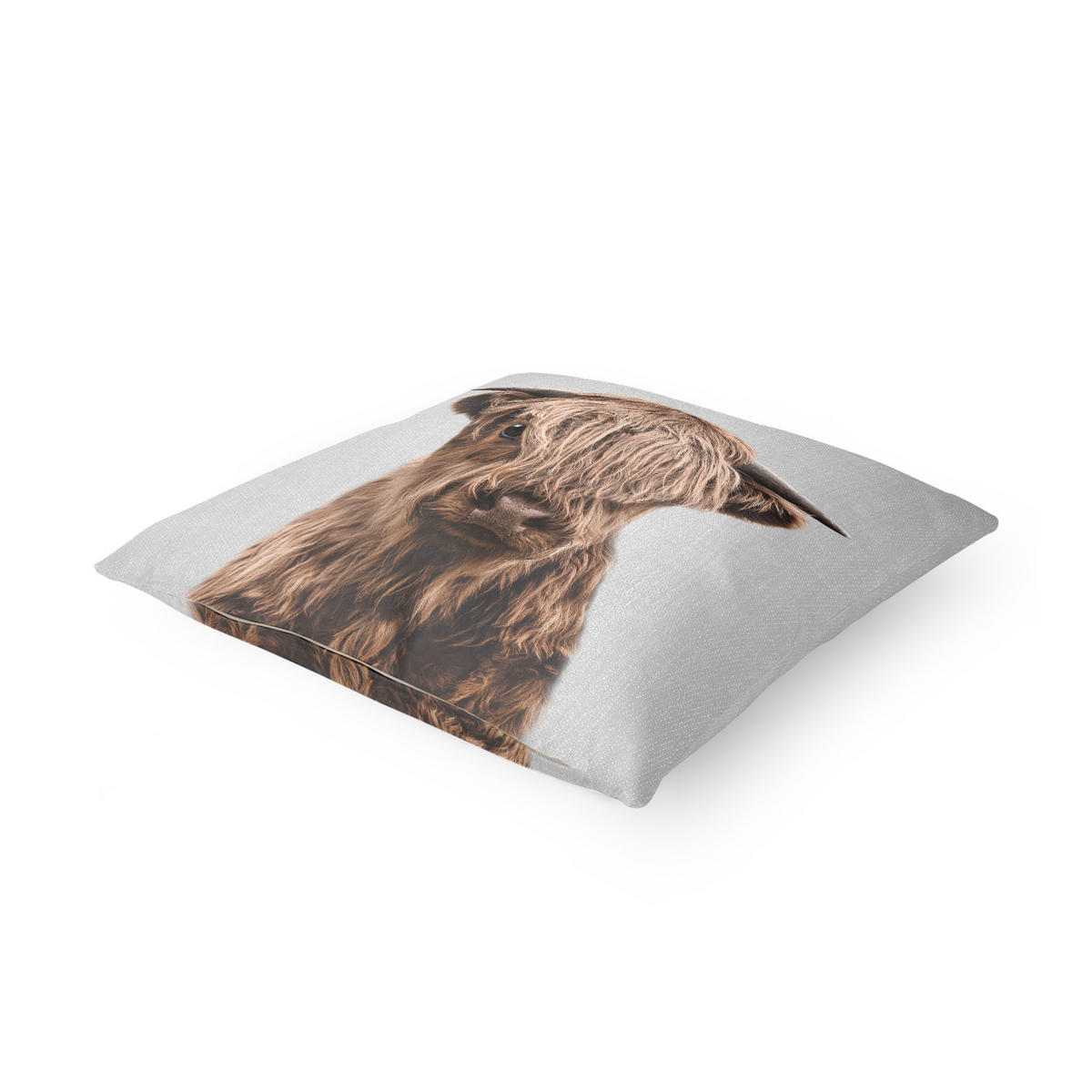 KISSENBEZUG Baby Hochlandrind Henri 40/40 cm - Schwarz, Textil (40/40cm) - Bilderwelten