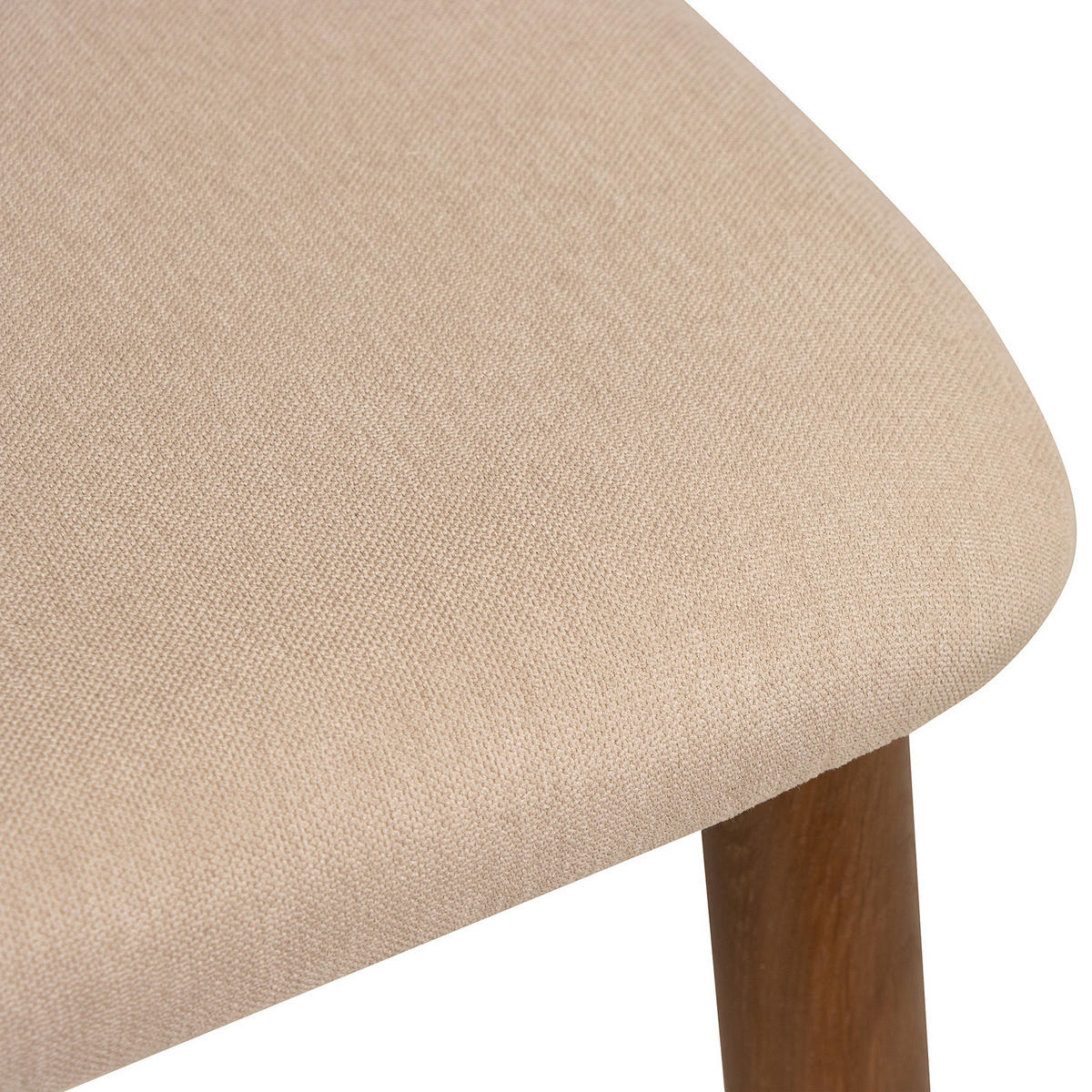 ESSZIMMERSTUHL - 2er-Set - Eiche massiv / Beiger Webstoff - Eichefarben/Beige, Holz/Textil (47/78/51cm) - home24
