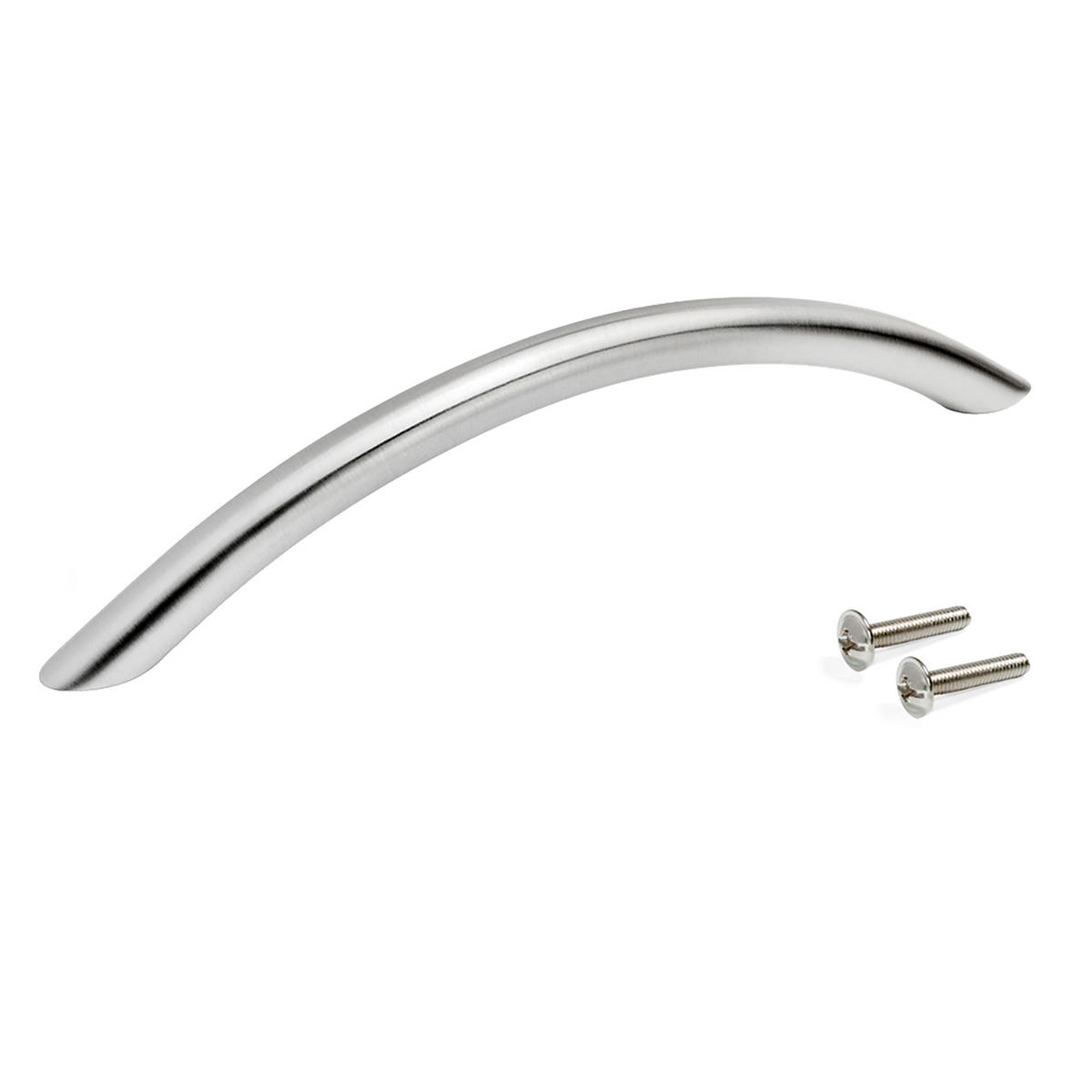 MÖBELGRIFFE Porto, L190mm, 160mm Achsenabstand, Stahl, Nickel satiniert 25er-set - Silberfarben, Metall (18/9/20cm) - EMUCA