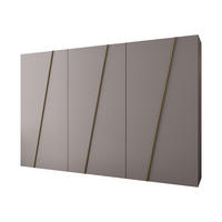 DREHTÜRENSCHRANK Zen 300 cm - Kaschmir/Goldfarben, Holzwerkstoff/Kunststoff (300/202/50cm) - MIRJAN24