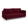 3-SITZER SOFA mit Schlaffunktion Samt Stoff Rot - Bordeaux/Rot, Holz/Textil (226/90/92cm) - Makamii