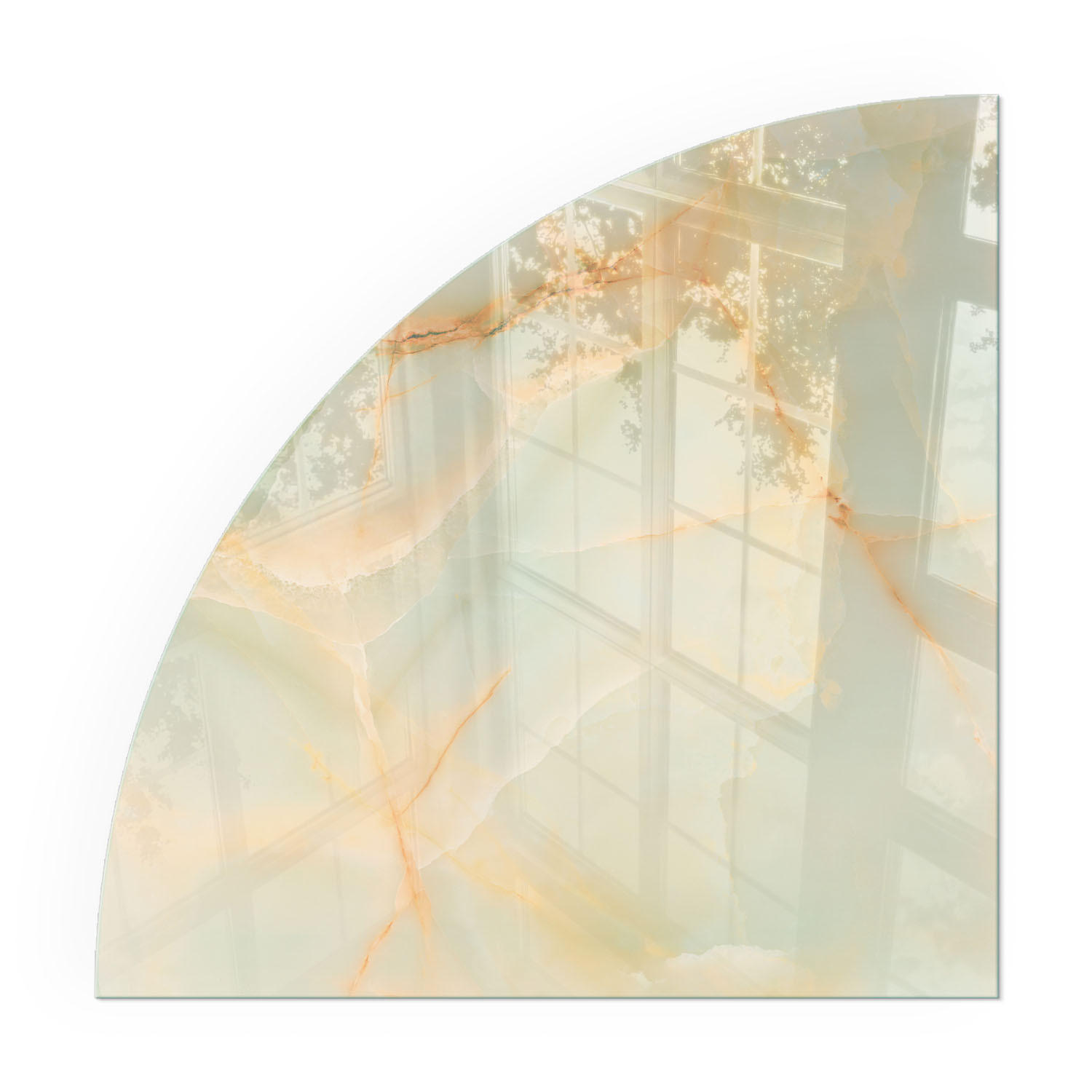 GLASPLATTE für Kamin 100x100 cm - Türkis, Glas (100/100/0.4cm) - TULUP