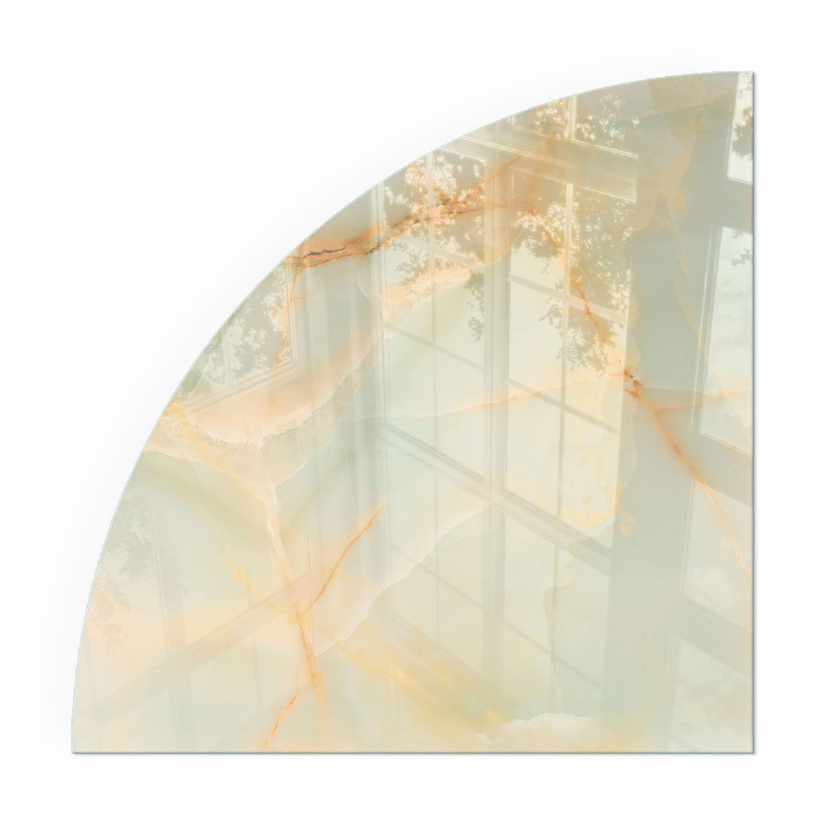 GLASPLATTE für Kamin 100x100 cm - Türkis, Glas (100/100/0.4cm) - TULUP