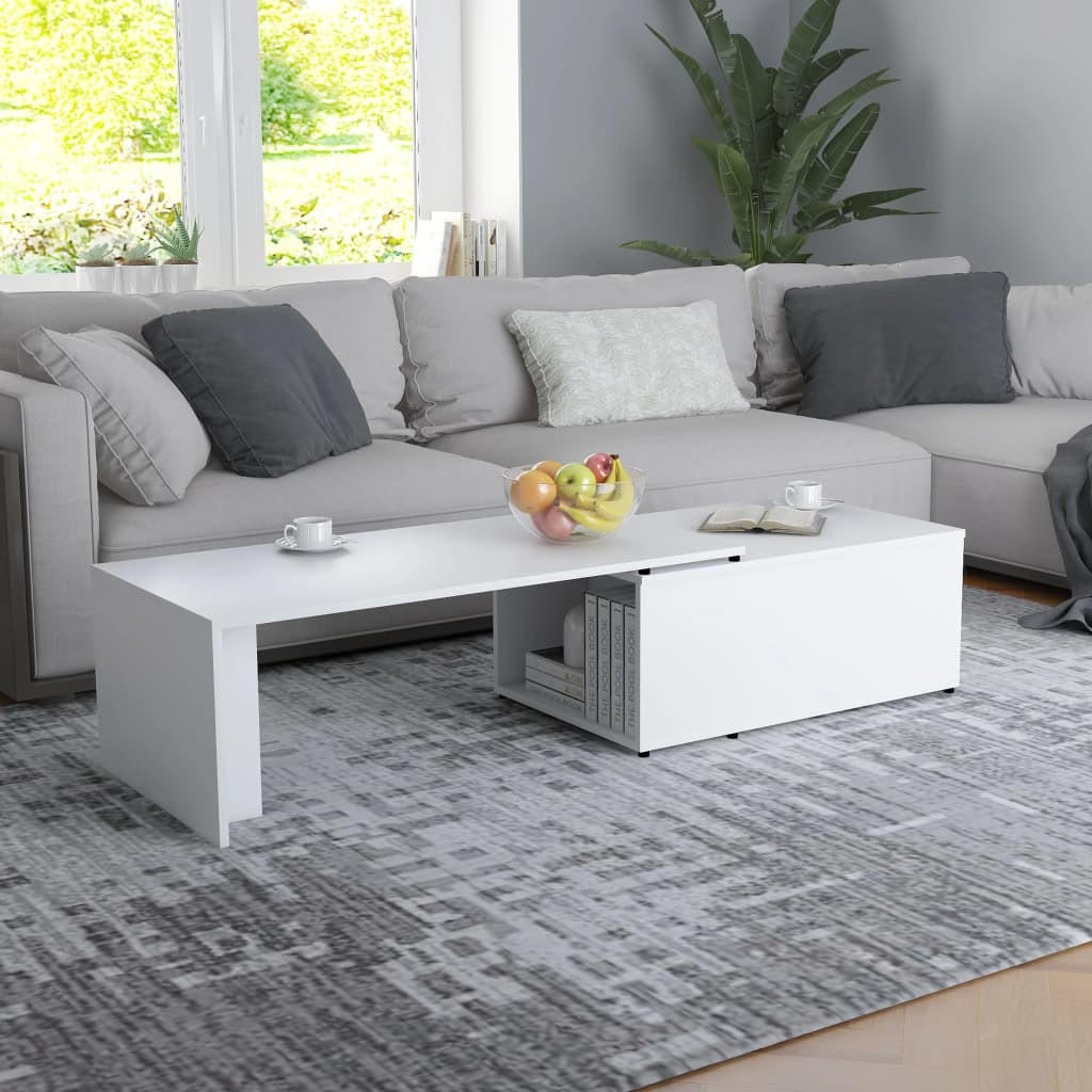 COUCHTISCH Weiß 150x50x35 cm Holzwerkstoff - Weiß, Holzwerkstoff (50/150/35cm) - furnicato