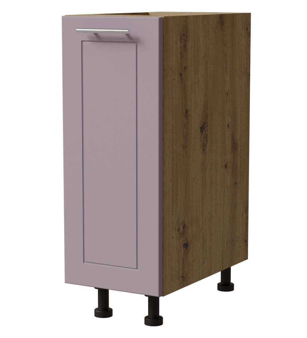UNTERSCHRANK Bari D1D/30 Eiche Artisan / RAL 4009 pastellviolett 30 / 50 / 82cm - Violett/Eiche Artisan, Holz/Holzwerkstoff (30/82/50cm) - Feldmann-Wohnen