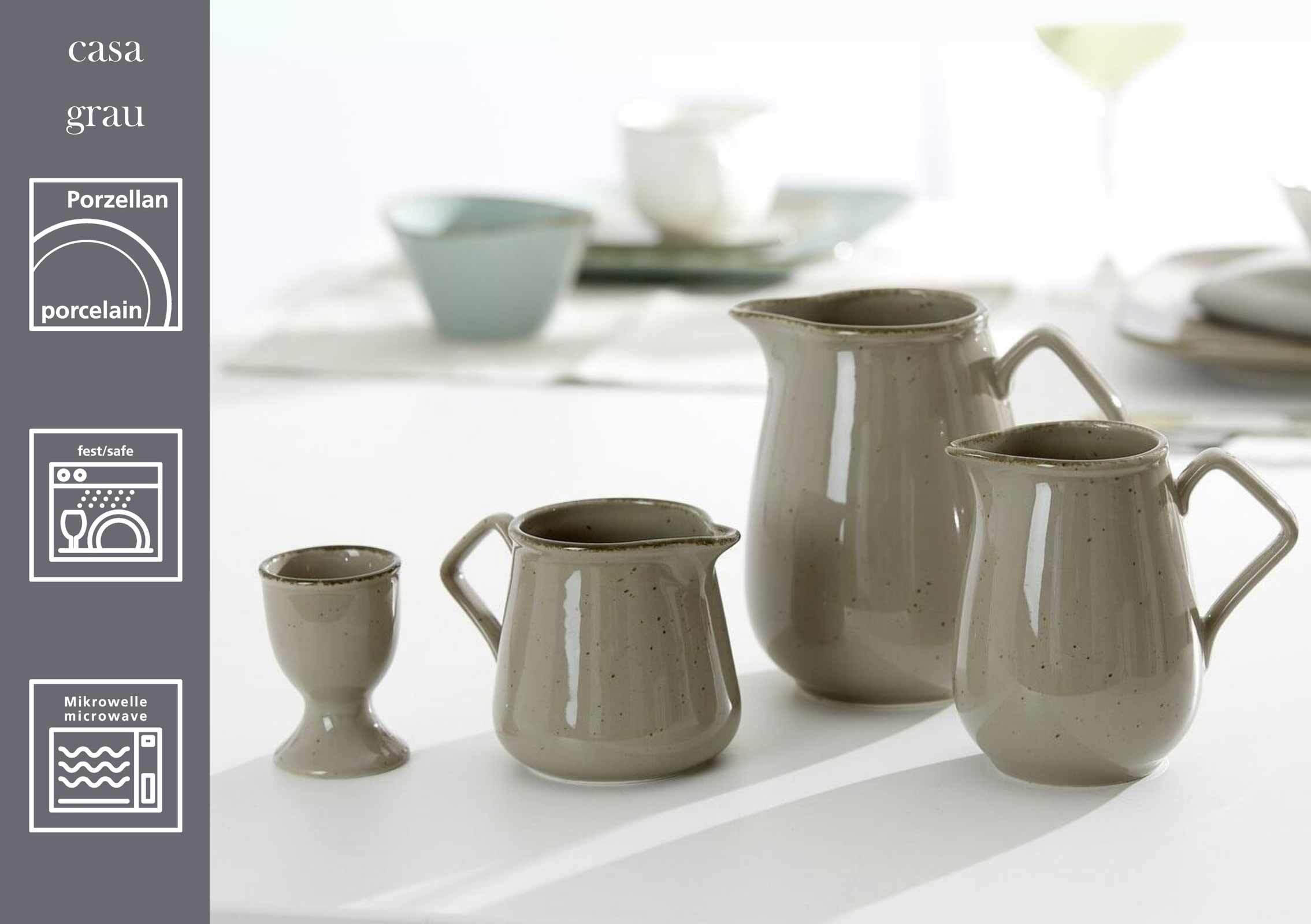 EIERBECHER Casa Grau ø 5 cm 6er Set - Grau, Keramik (5/7/5cm) - Ritzenhoff Breker