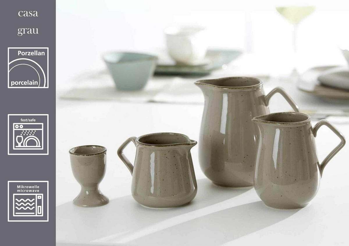 EIERBECHER Casa Grau ø 5 cm 6er Set - Grau, Keramik (5/7/5cm) - Ritzenhoff Breker