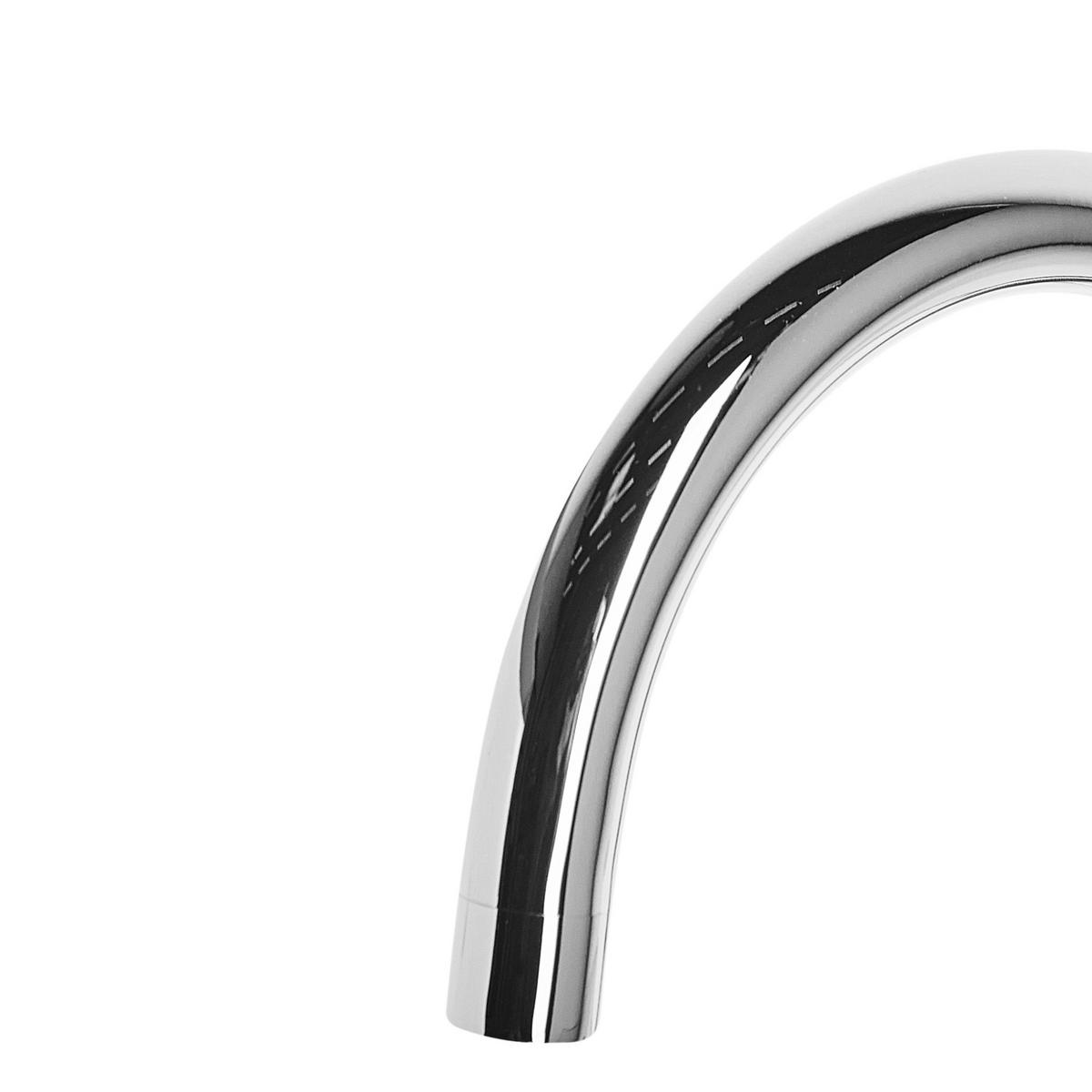 SPÜLBECKENHAHN Silber Sipi - Silberfarben, Metall (5.5/27/16cm) - Beliani