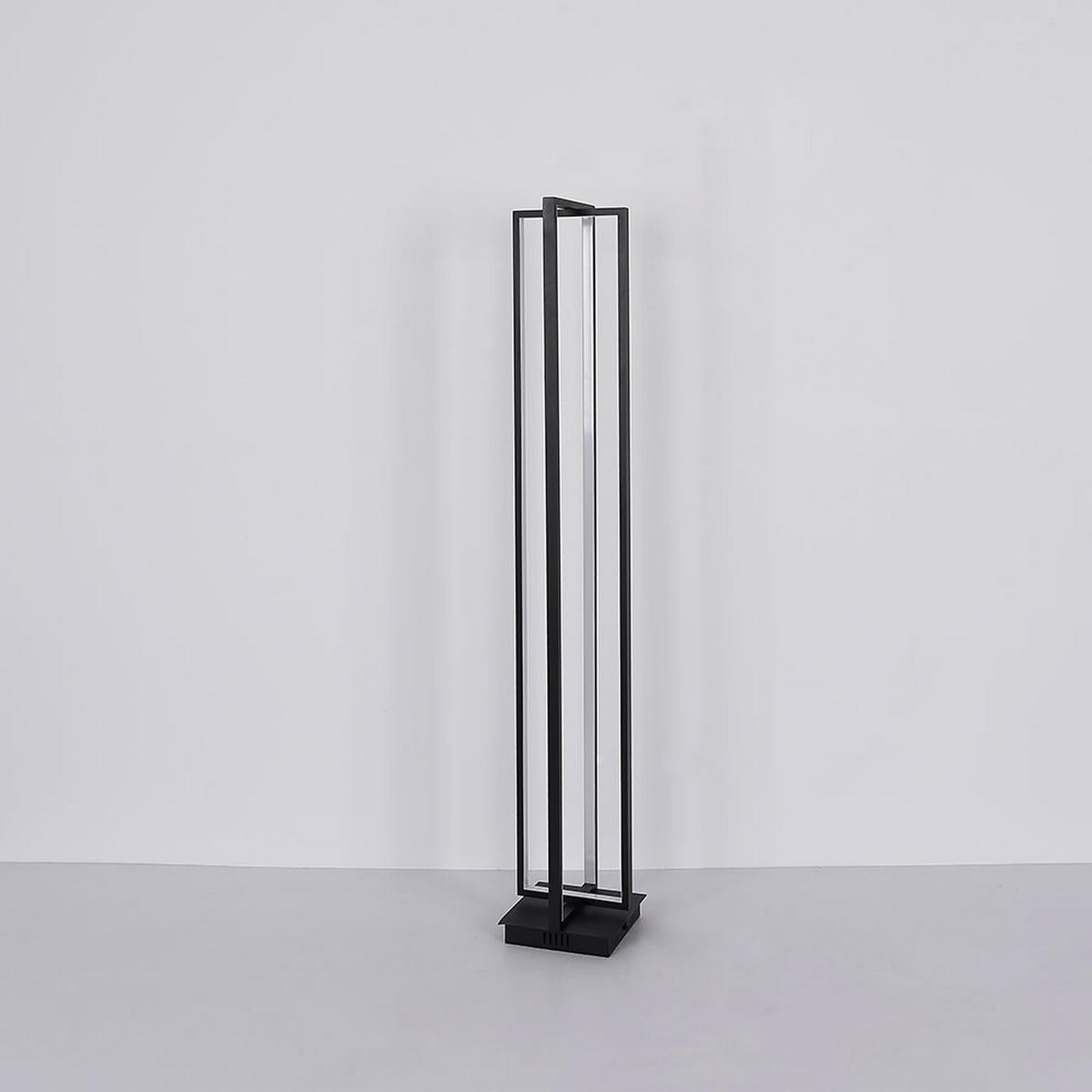 LED STEHLEUCHTE Metall Schwarz Opal - Schwarz, Metall (20/20/123cm) - Globo Lighting