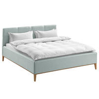 POLSTERBETT - Blaugrau, Textil (160/200cm) - home24