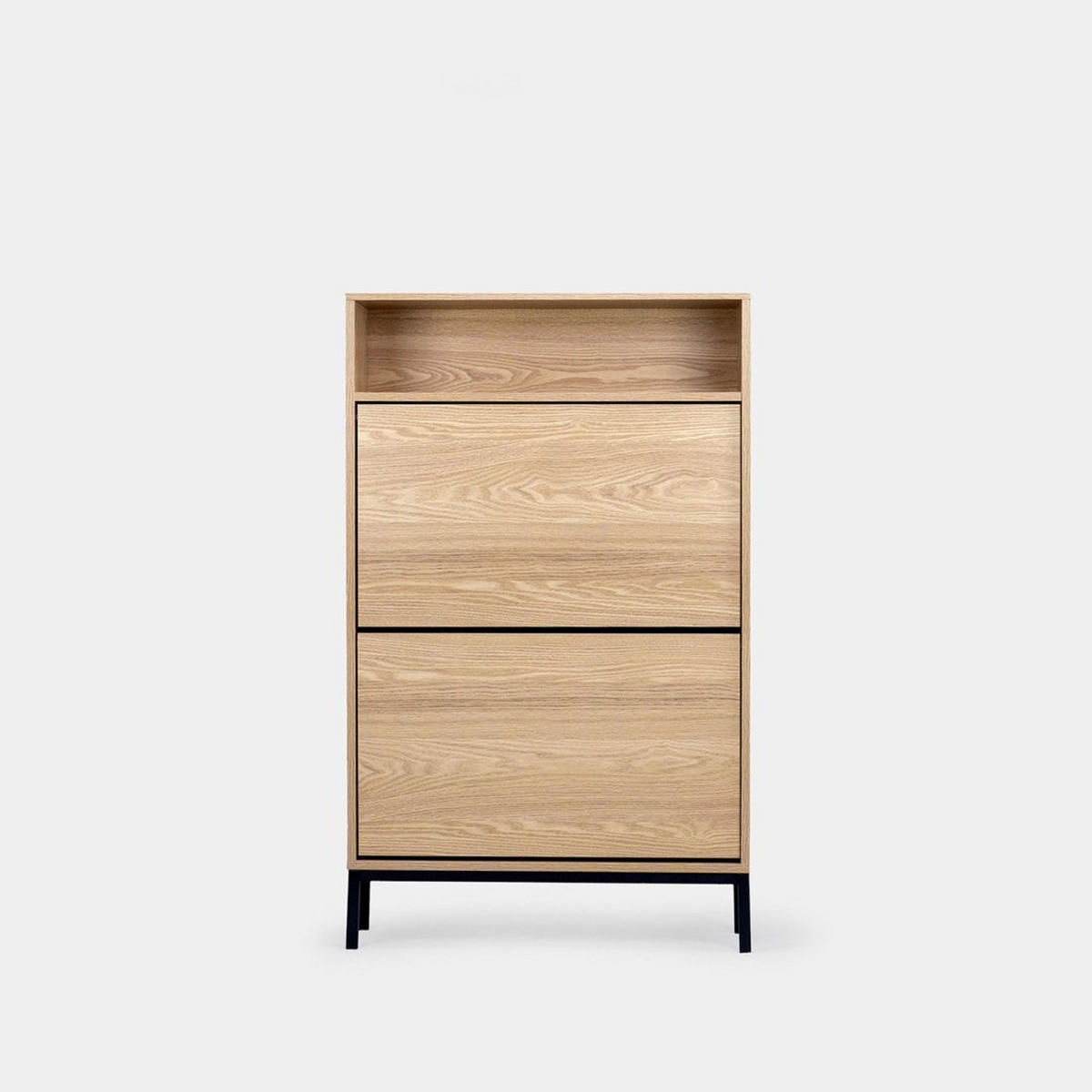 SCHUHSCHRANK SCHMALES Remi Natürlich 70 cm x 115 cm - Naturfarben, Holzwerkstoff (70/115/24cm) - Klast Home