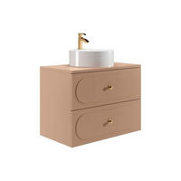 EINZELWASCHTISCH - 80 cm x 46 cm - Holz, Platte - Puderrosa SATOBAL - Hellrosa, Holz (80/60/46cm) - Vente-Unique