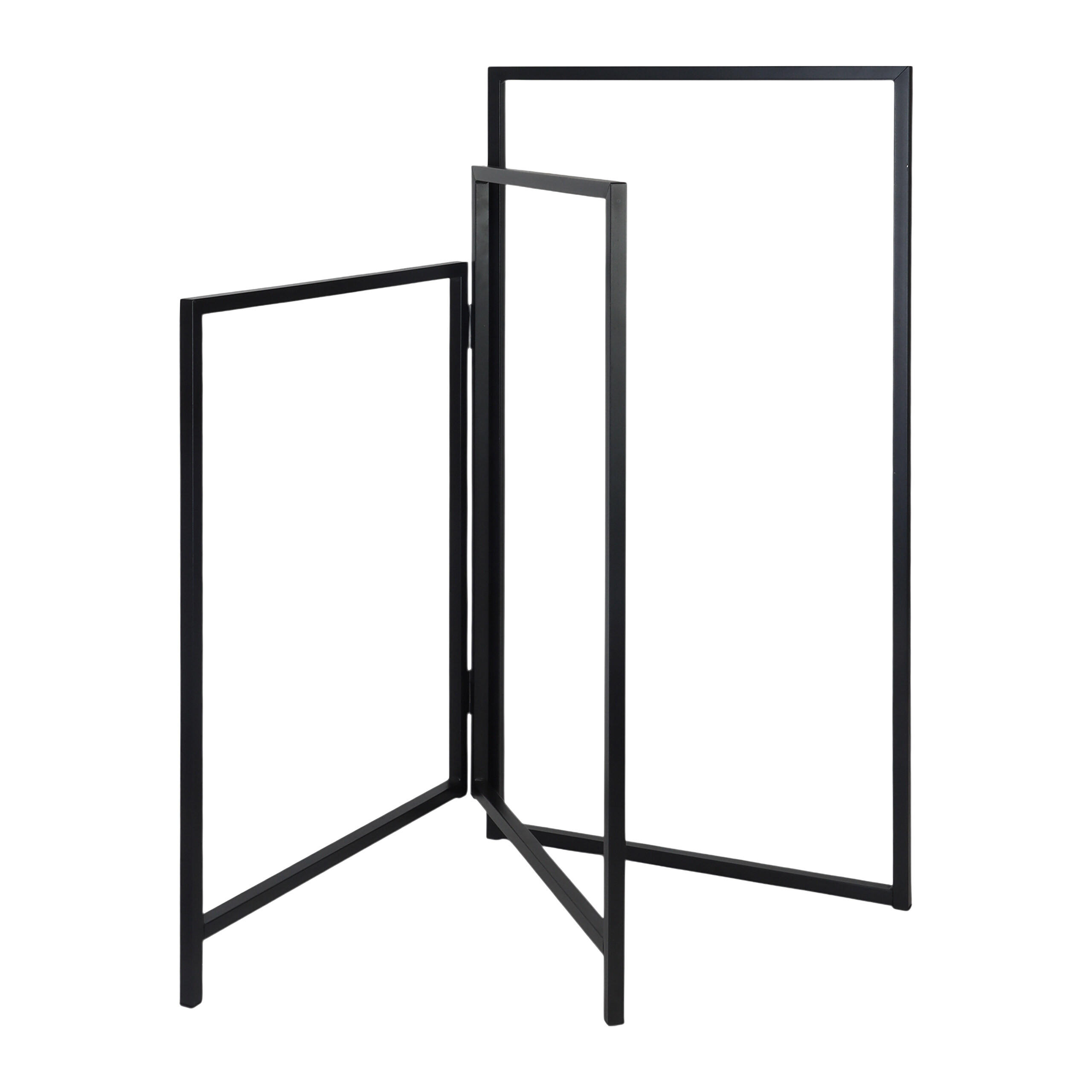 HANDDUKSH&Aring;LLARE Svart frist&aring;ende hopf&auml;llbar 3-st&auml;nger 80/44/4.5 cm