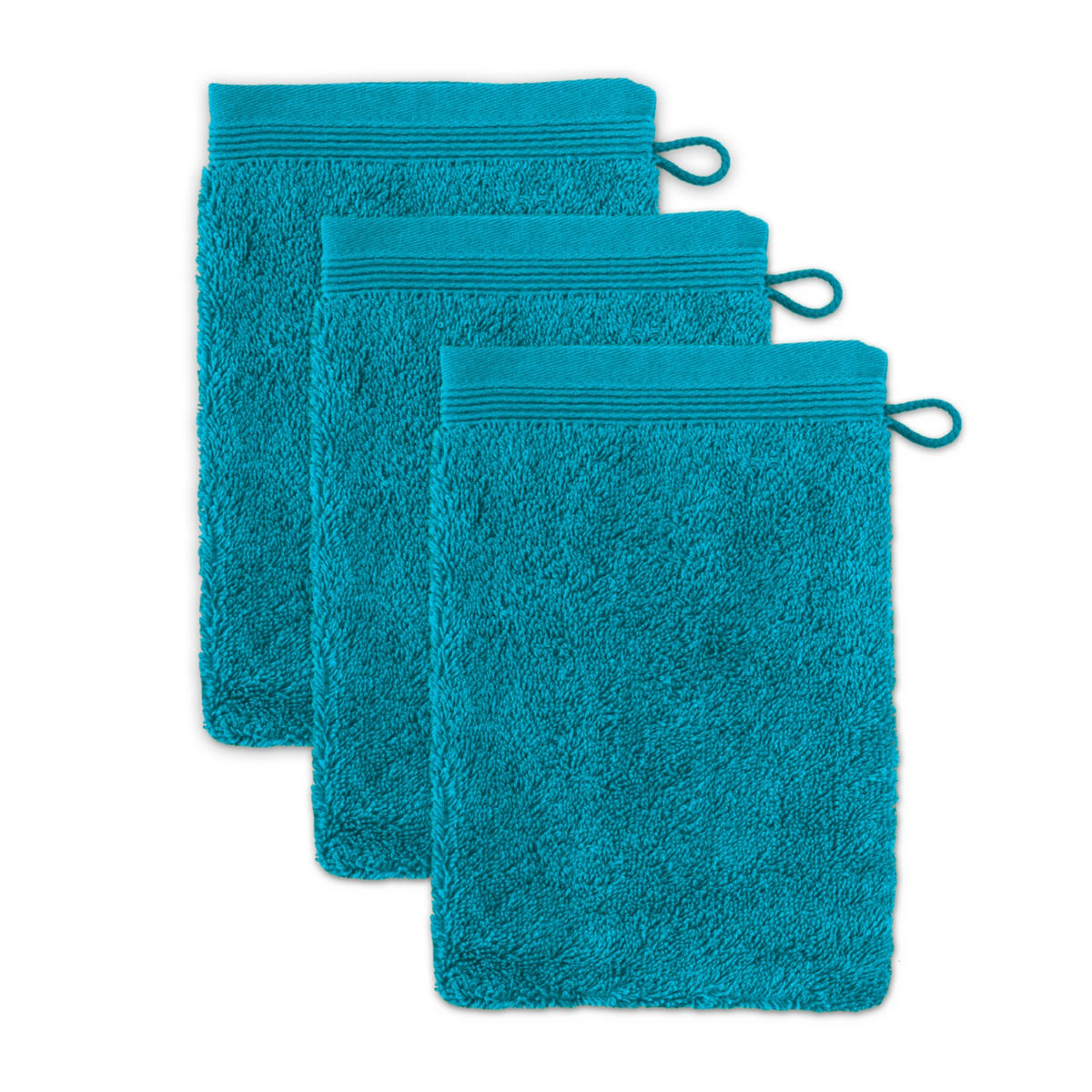 WASCHHANDSCHUH SUPERWUSCHEL 3ER PACK - Türkis, Textil (15/20cm) - MÖVE