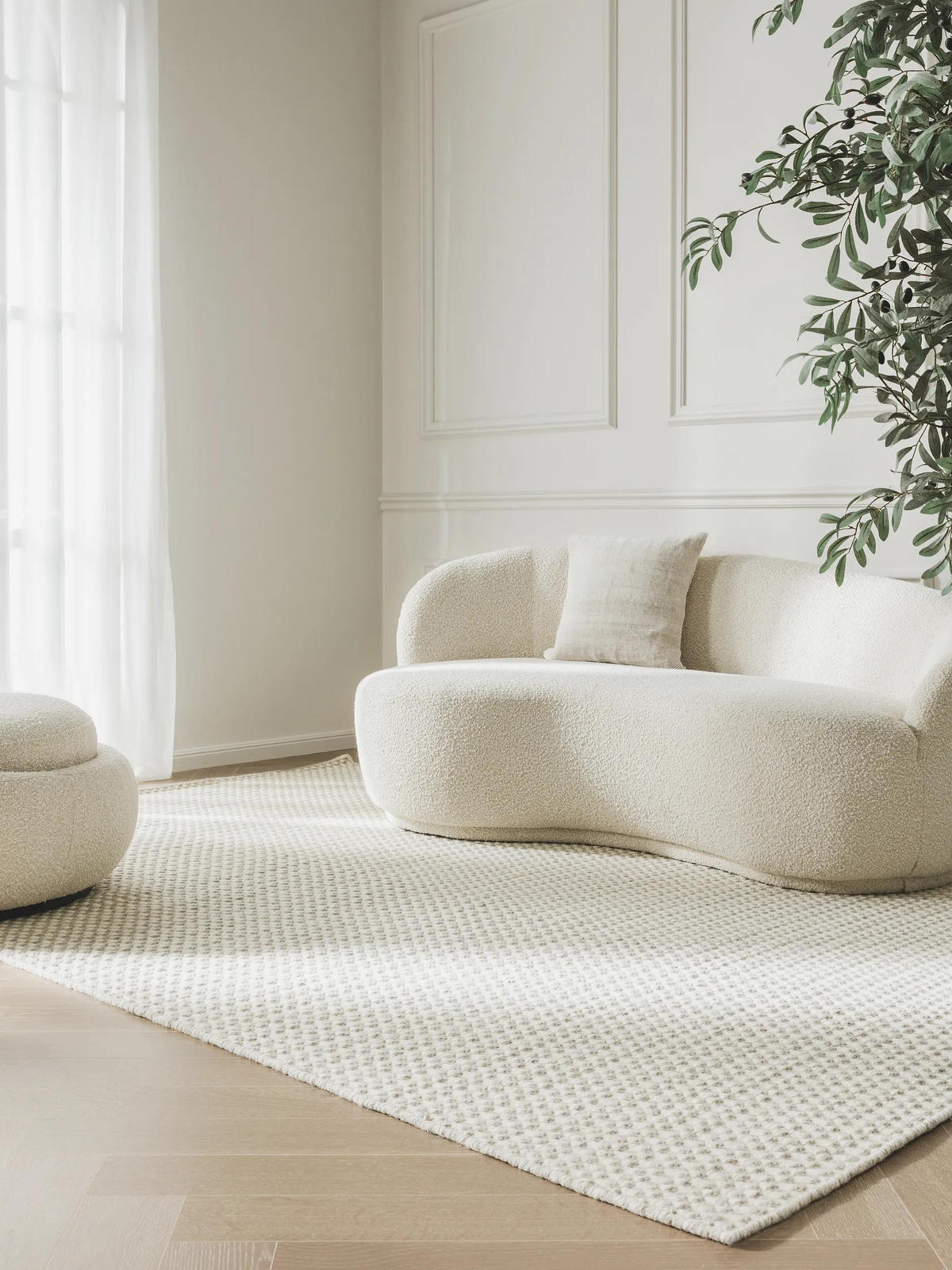 WOLLTEPPICH Hector Beige 160x230 cm - Beige, Textil (160/230cm) - benuta Finest