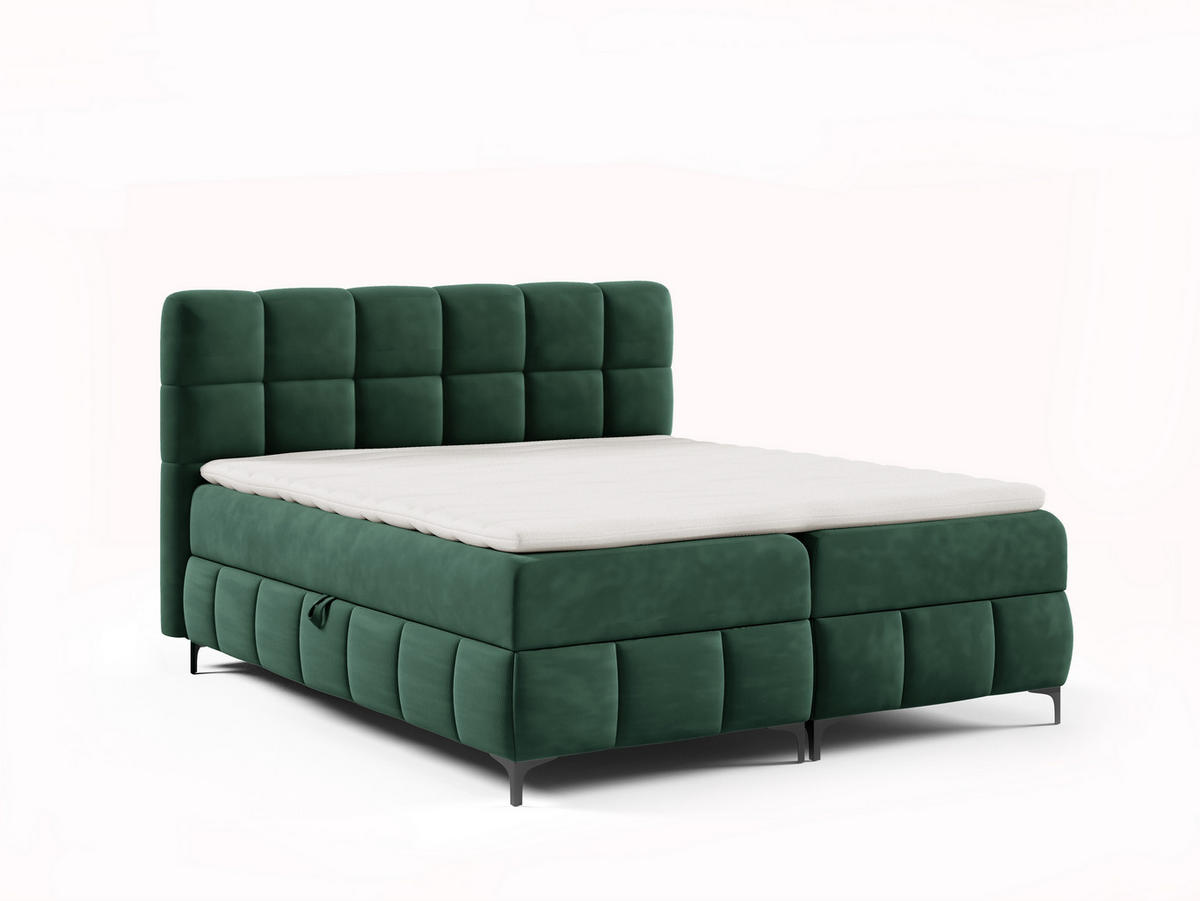 BOXBETT Cynthia 180x200 grün H3 - Grün, Textil (180/200cm) - AN-Moebel 4u