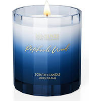 DUFTKERZE Patchouli Holz 300g 60 Stunden Brenndauer - Blau, Paraffin (10cm)