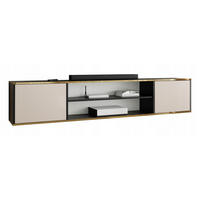 TV-LOWBOARD EDI GOLD 4 Schwarz / Kaschmir – 2-türig - Kaschmir/Goldfarben, Holzwerkstoff (206.4/42/38.9cm)