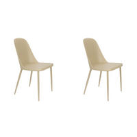 ESSZIMMERSTUHL Pip - Beige - 54/46/85 cm - 2er-Set - Beige, Metall (46/85/54cm)