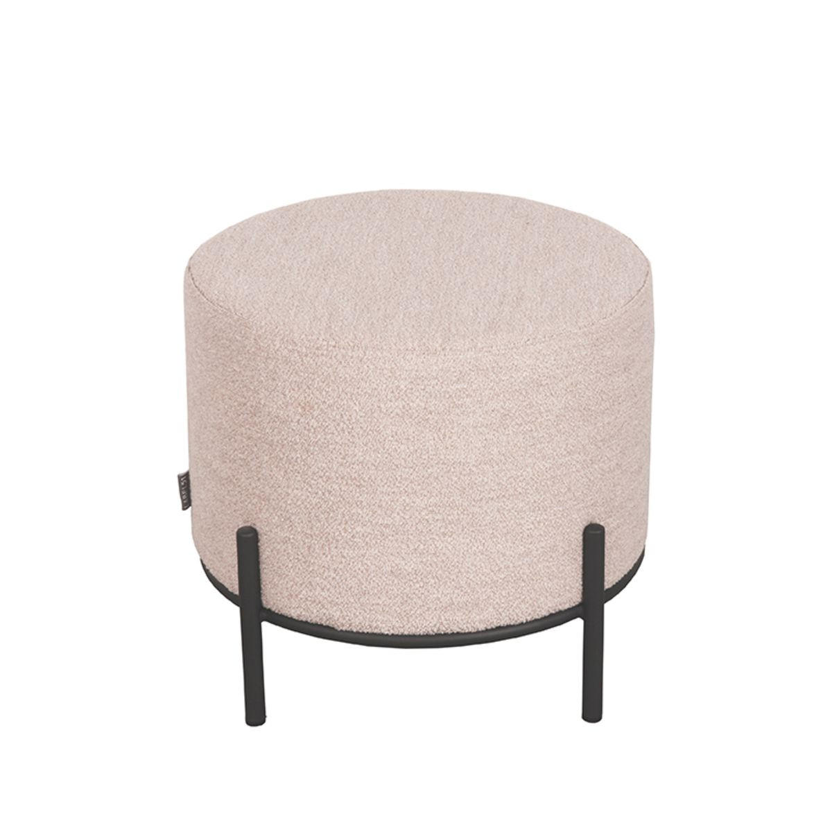 POUF Troy Natur 46/46/41 cm - Naturfarben, Textil (46/41/46cm) - LABEL51